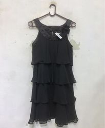 Yessica Black Tiered Ruffle Dress