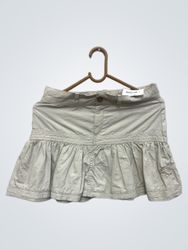 Beige Skirt with Ruffled Hem