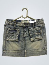 Denim Skirt with Pockets