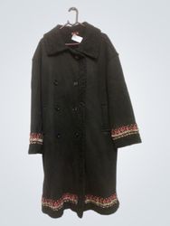ZETA OTTO Embroidered Black Coat