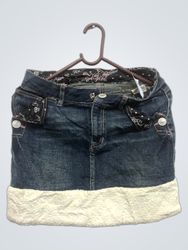 Frilly Denim Skirt