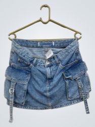 Denim Cargo Minirock