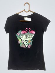 Guess Black Flamingo Graphic T-Shirt