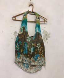Top Halter com Estampa Floral
