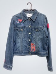 Denim Jacket with Appliqués