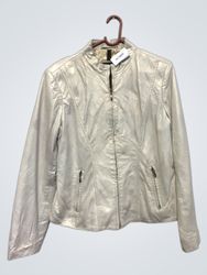 White Faux Leather Jacket