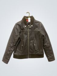 2pure Brown Leather Jacket