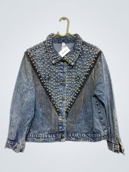 Missoni Denim Jacket with Studs and Fringe
