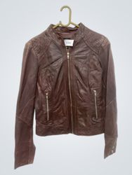HAKEI Brown Leather Jacket