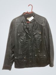Giacca nera in pelle Bata and more