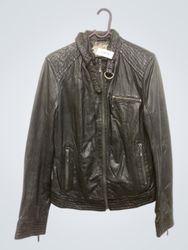 Cache Cache Black Leather Moto Jacket