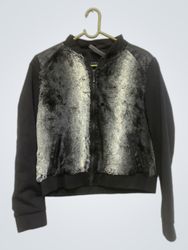 DIMENSION Bomber Jacket with Faux Fur Front