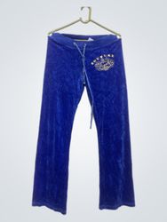 Juicy Couture Calça de Veludo Velour Tracksuit