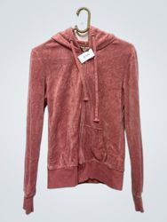 Juicy Couture Velours-Reißverschluss-Hoodie