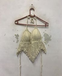 Crocheted Halter Top with Padding