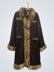 Fashion+ Brown Faux Fur Trimmed Coat