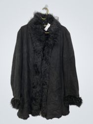 NUAGE NAC 2644 Black Fur Trimmed Jacket