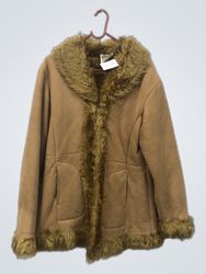 BOLETA Faux Fur Trimmed Suede Jacket