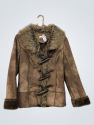 Promod Faux Shearling Duffle Coat