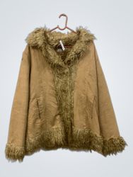 Clockhouse Brown Faux Fur Trimmed Jacket