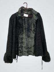 Black Faux Fur Lined Jacket