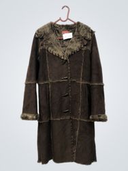 Brown Faux Fur Lined Coat