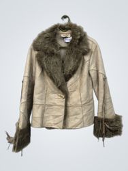 Together Jacke mit Kunstpelzbesatz