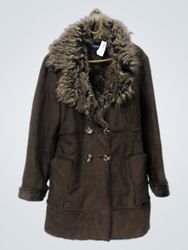 XCITE Women's Brown Faux Fur Lined Coat