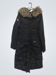 Khujo Women's Black Parka with Fur Hood