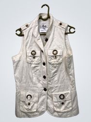 Colete Utility Branco sem Mangas Ava Woman