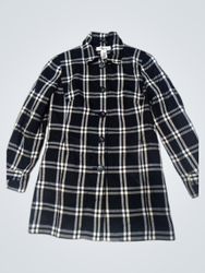 JONES & CO Women's Plaid Button-Front Coat