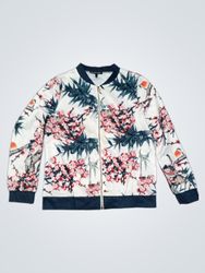 BLU APPAREL Bomber Jacket with Floral Print