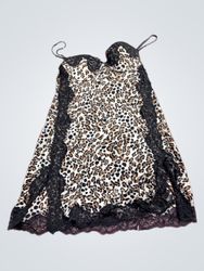 Victoria's Secret Leopard Print Lace Slip Dress