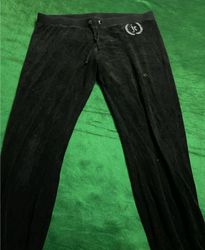 Juicy Couture Black Velour Track Pants