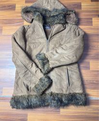 E.L.C. Women's Faux Fur Trimmed Hooded Jacket