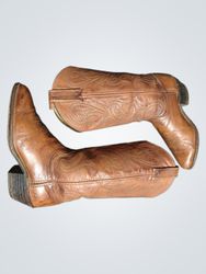 Brown Leather Cowboy Boots