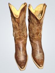 Brown Leather Cowboy Boots