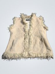 Le Chateau Faux Suede & Fur Vest
