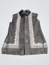 Olsen Black Vest with Embroidery