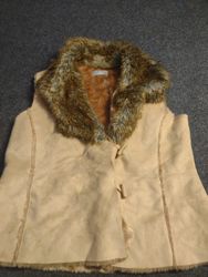 Wallis Women's Faux Fur Trimmed Sleeveless Jacket