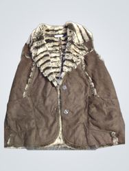 Red Herring Brown Faux Fur Trimmed Vest