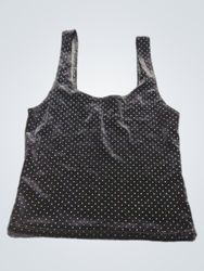 Débardeur noir à pois blancs