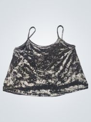 Top cami in velluto nero
