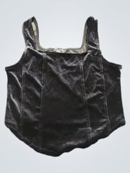 New Look 915 Top Corsetto in Velluto Nero