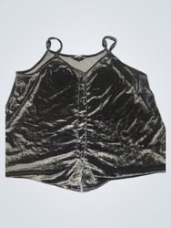 Amaryllis Black Velvet Cami Top