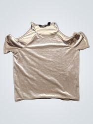 Top en velours à épaules dénudées New Look