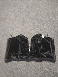 Black velvet bustier