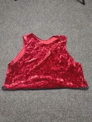 Top in velluto rosso