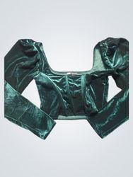 ZARA Velvet Corset Top