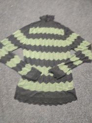 Pull à col roulé à motif en zigzag